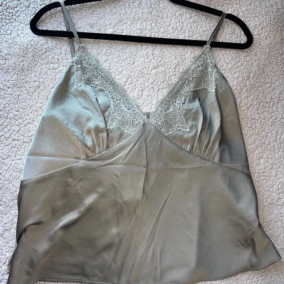 Abercrombie & Fitch Lace Satin Tank Top - Picture 3 of 4